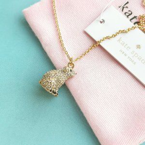 Gold Cold Comforts Polar Bear Crystals Necklace